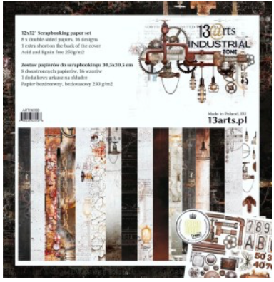 NEW 13@RTS 6 x 6 Scrapbooking Paper Pad Industrial Zone - ARTIND10