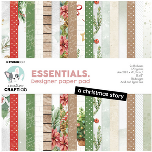 NEW Studio Light 8x8 Essential Designer Pad A Christmas Story (36 Sheets)