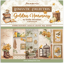 NEW Stamperia Golden Harmony  8" x 8" Paper Pad SBBS114