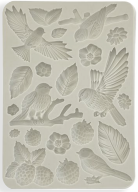 NEW Stamperia Silicone Mould A5 - Forest Birds KACMA538