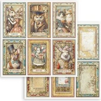 NEW Stamperia Alterego 6 Cards Double Face Paper 30 x 30 SBB1026