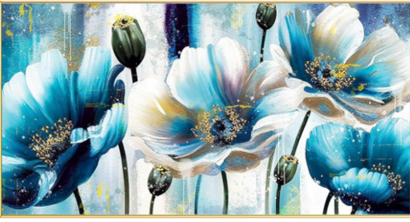 NEW Diamond Art Flowers 70x40cm