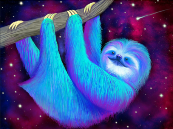 NEW Diamond Art Blue Sloth on Branch 30x40cm