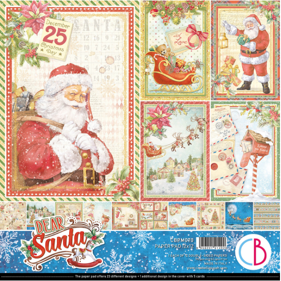 NEW Ciao Bella Dear Santa Paper Pad 12x12