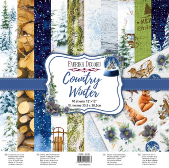 NEW Fabrika Decoru Country Winter 12x12 Pad - FDSP-01121