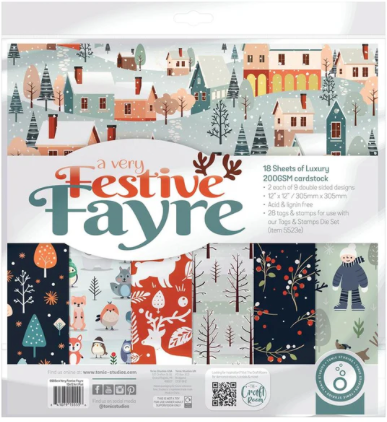 NEW Tonic Studios Art Pad - A Very Festive Fayre 12x12