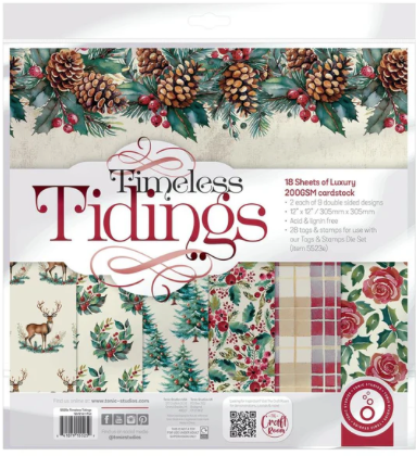 NEW Tonic Studios Art Pad - Timeless Tidings 12x12