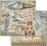 NEW Stamperia Art of Travelling  12" x 12" Paper Pad - SBBL164