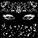 NEW Stamperia Stencil - 12 x 12 cm  Masquerade Eyes KSTDS12