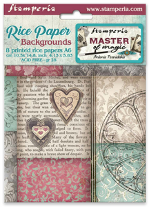 NEW Stamperia A6 Decoupage Master of Magic 8 Backgrounds  DFSAK6037