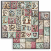 NEW Stamperia Master of Magic Alphabet Double Face Paper 30 x 30 SBB1051