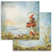 NEW Stamperia Hidden Grove Gnome Double Face Paper 30 x 30 SBB1060 Pre-order