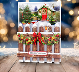 NEW Christmas Garden Picket Fence Card Kit (8)