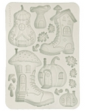 Stamperia Silicone Mould A5 Whispering Woods Boots and Pumpkin KACMA586