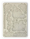 Stamperia Silicone Mould A5 Whispering Woods Pumpkins KACMA589