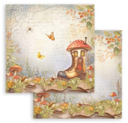 Stamperia Whispering Woods Boot House Double Face Paper 30 x 30 SBB1092