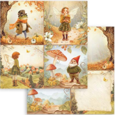 Stamperia Whispering Woods 4 Cards Double Face Paper 30 x 30 SBB1096
