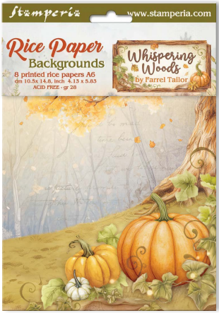 Stamperia A6 Decoupage Whispering Woods 8 Backgrounds  DFSAK6045