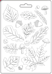 Stamperia Texture Impression Moulds - A5 - Whispering Woods Leaves K3PTA5676
