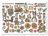 NEW Stamperia Furry Friends Ephemera- DFLCT69