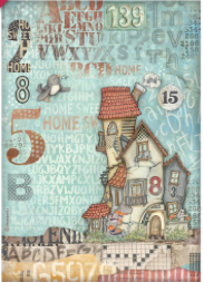 NEW Stamperia A4 Decoupage Rice Paper Furry Friend Houses DFSA41065