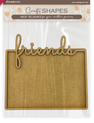 NEW Stamperia Crafty Shapes Furry Friends Plate Friends  KLSM68