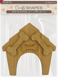 NEW Stamperia Crafty Shapes Furry Friends Doghouse and Bones KLSM69