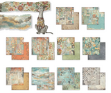 NEW Stamperia Furry Friends Backgrounds 8" x 8" Paper Pad SBBS133