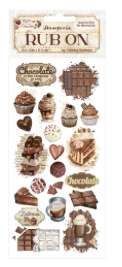 NEW Stamperia Coffee and Chocolate Vintage Sweet Moments Rub On DFLRB194