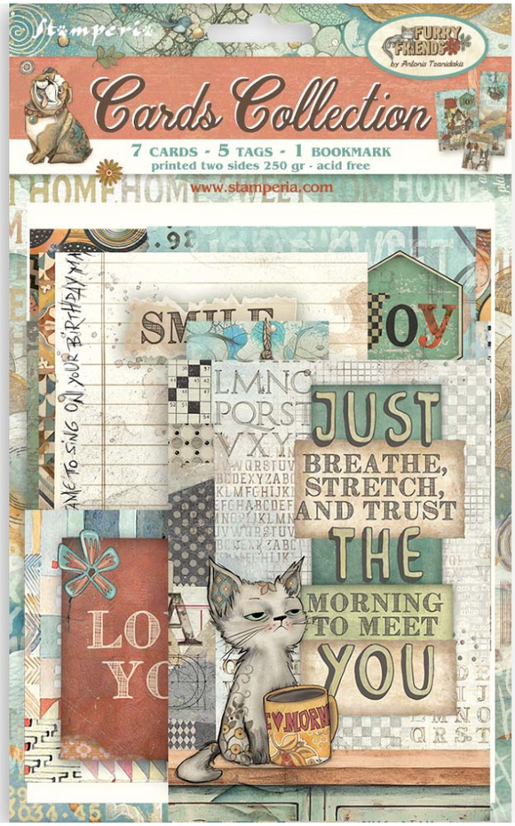 NEW Stamperia Furry Friends SBCARD34