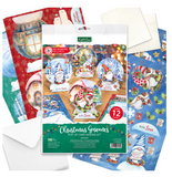 NEW Christmas Garden Gnomes, Pop Up Card Making Kit