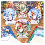 NEW Christmas Garden Gnomes, Pop Up Card Making Kit
