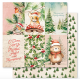 NEW Paper Rose Woodland Christmas 12x12 Paper Collection
