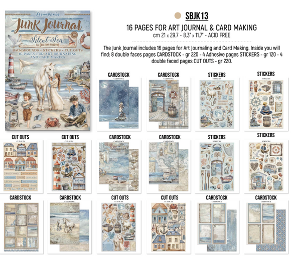 NEW Stamperia Silent Sea Junk Journal SBJK13