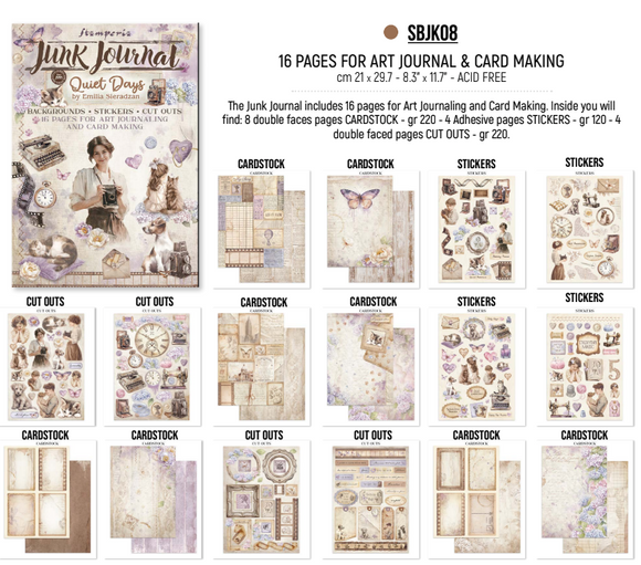 NEW Stamperia Quiet Days Junk Journal SBJK08