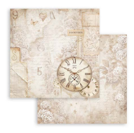 NEW Stamperia Quiet Days Clock Double Face Paper 30 x 30 SBB1104