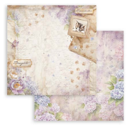 NEW Stamperia Quiet Days Kitten Double Face Paper 30 x 30 SBB1109