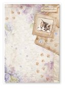 NEW Stamperia A4 Decoupage Rice Paper Quiet Days Kitten DFSA41072