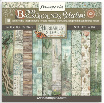NEW Stamperia Herbarium Silvae Background Pad 12