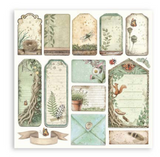 NEW Stamperia Herbarium Silvae  8x8 Pad (22 Single Sided Sheets) SBBSXB20