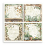 NEW Stamperia Herbarium Silvae  8x8 Pad (22 Single Sided Sheets) SBBSXB20