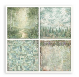 NEW Stamperia Herbarium Silvae  8x8 Pad (22 Single Sided Sheets) SBBSXB20