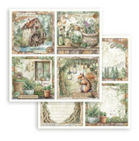 NEW Stamperia Herbarium Silvae 8" x 8" Paper Pad SBBS135
