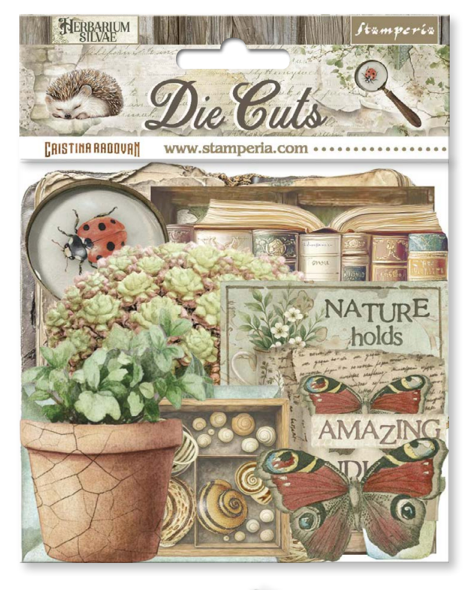 NEW Stamperia Herbarium Silvae Die Cuts Assorted- DFLDC123
