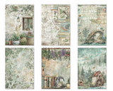 NEW Stamperia A4 x 6 Decoupage Rice Papers Herbarium Silvae DFSA4XHS