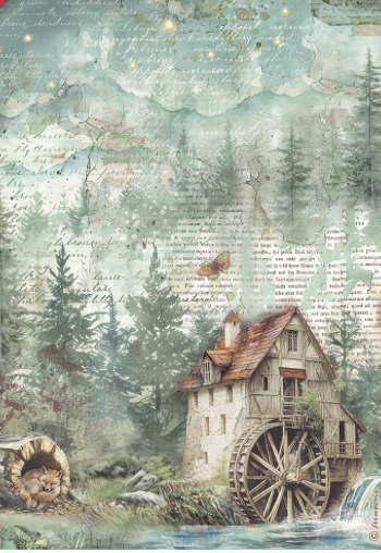 NEW Stamperia A4 Decoupage Rice Paper Herbarium Silvae Mill DFSA41082