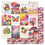 NEW Paper Rose Rainbow Village 12x12 Paper Collection