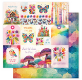 NEW Paper Rose Rainbow Village 12x12 Paper Collection