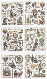 Stamperia Voyages Fantastiques Rub On Kit DFLRBXG01