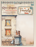 Stamperia A6 Decoupage Family 8 Backgrounds  DFSAK6049